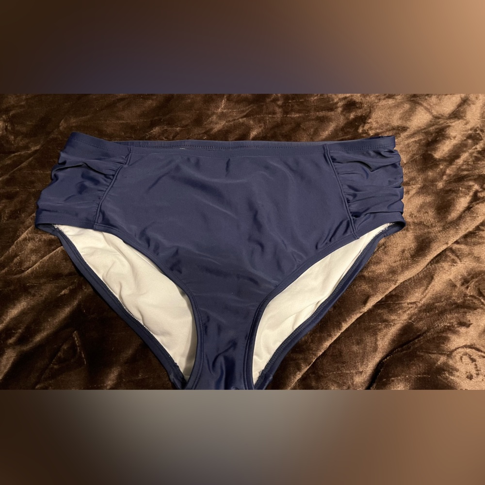 Blue swimsuit bikini bottom 16W Ava Viv